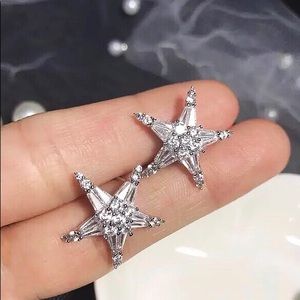 Clearance 925 Silver Star stud earrings